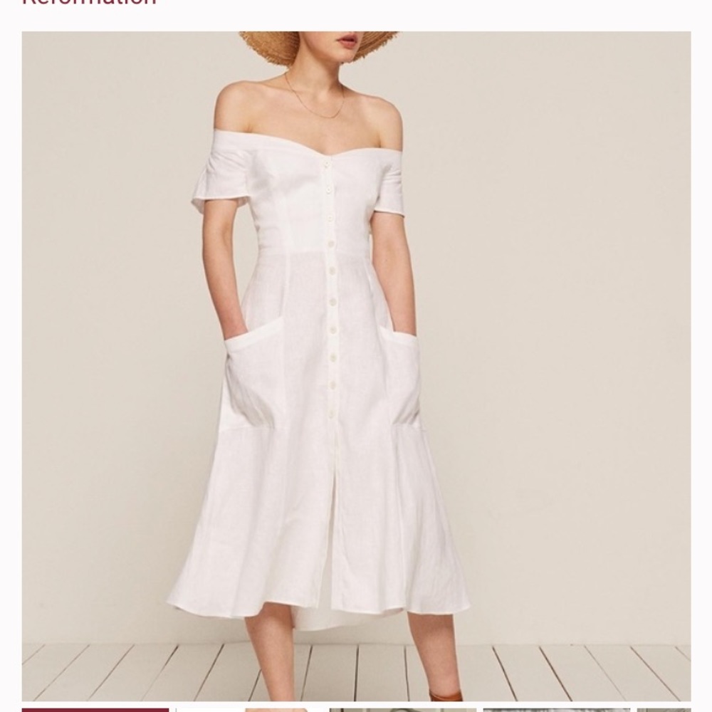 Reformation Mariposa Linen Dress